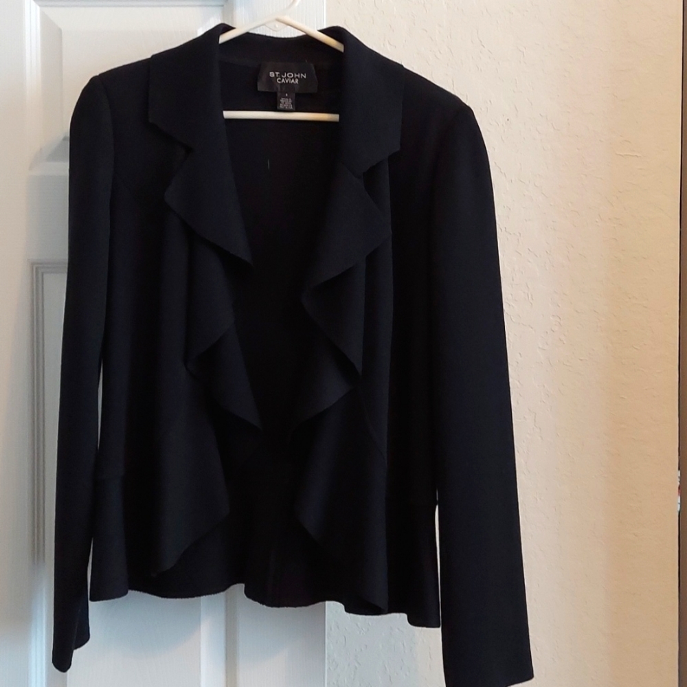 Vintage St. John Caviar sweater jacket